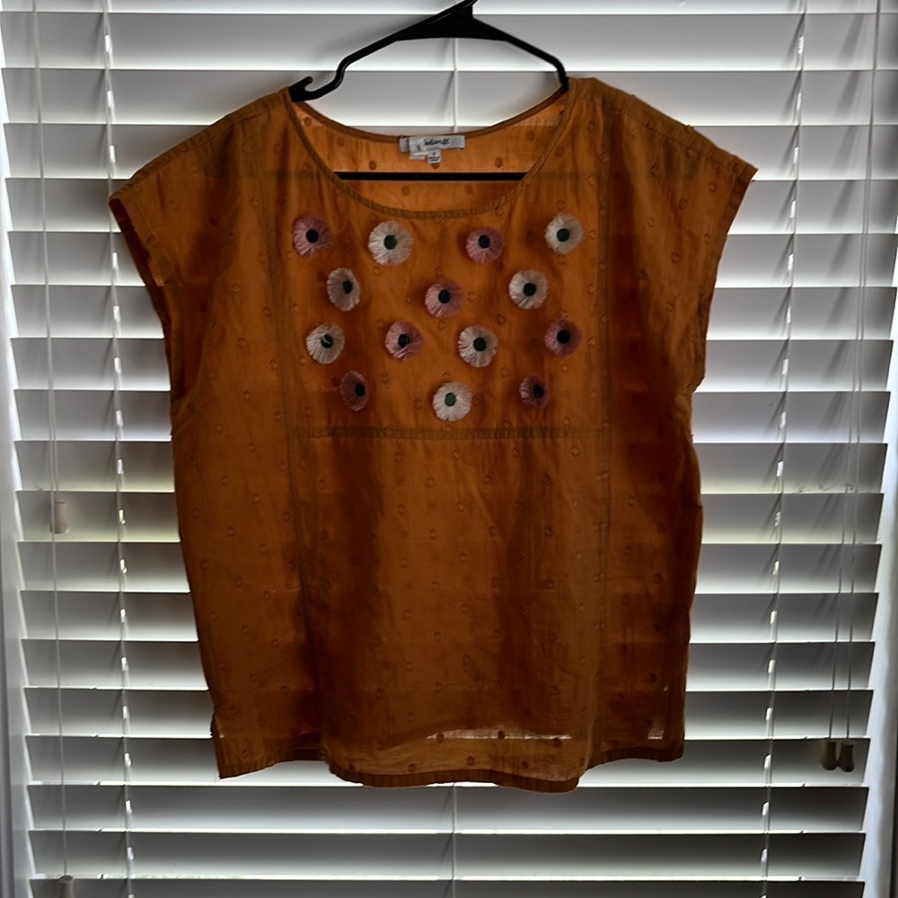 Madewell top with flowers